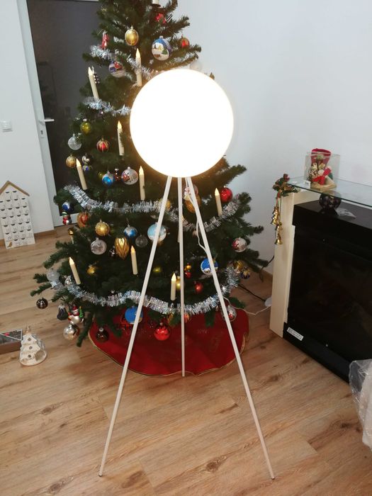 Lampadar vintage Dundee trepied de podea, Metal, E 27,