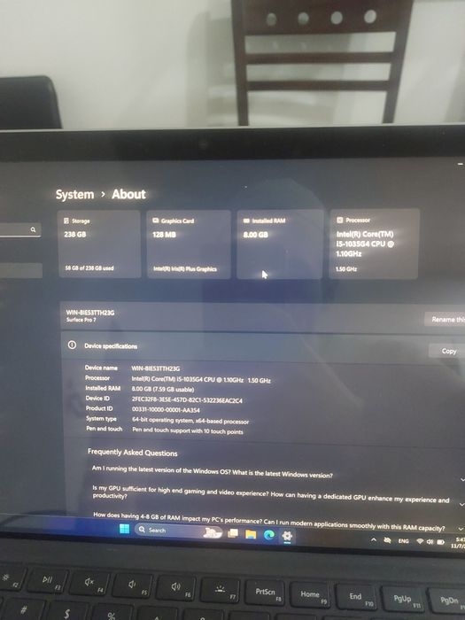Surface 7 pro 8/256