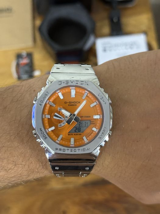 Ceas Casio G shock GM-2100 nou nout portocaliu