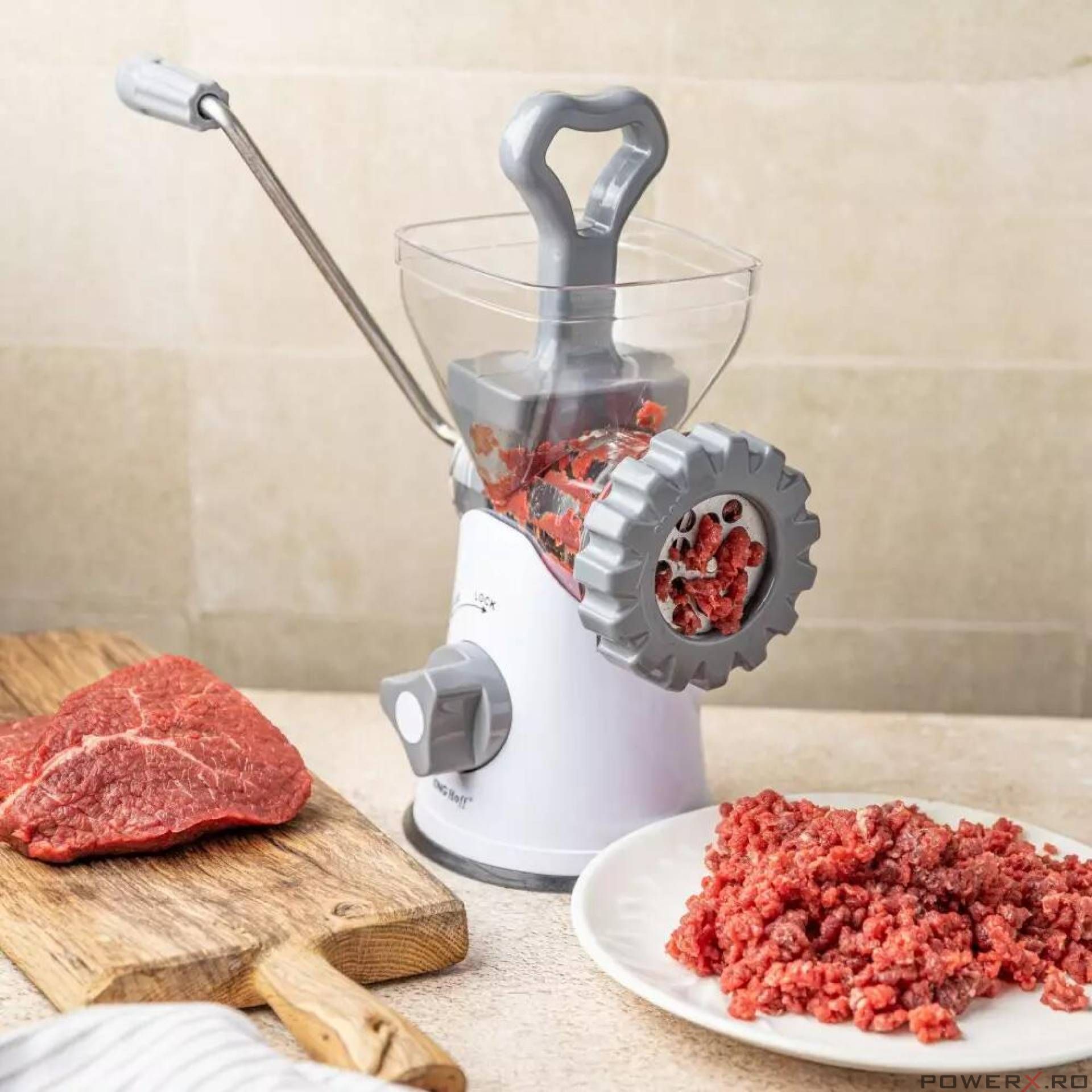 Masina de tocat carne cu prindere prin ventuza, KingHoff