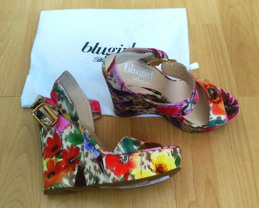Нови Blumarine Blugirl оригинални дамски обувки размер 38,5 Сандали