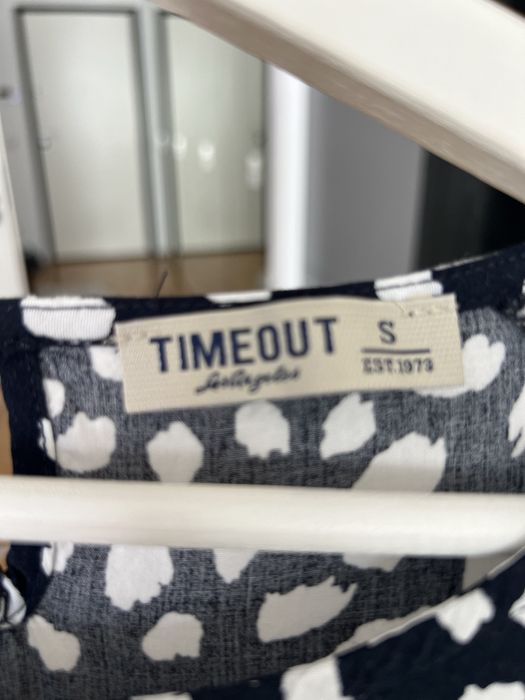 Rochie Timeout, neagra cu picatele albe, masura XS