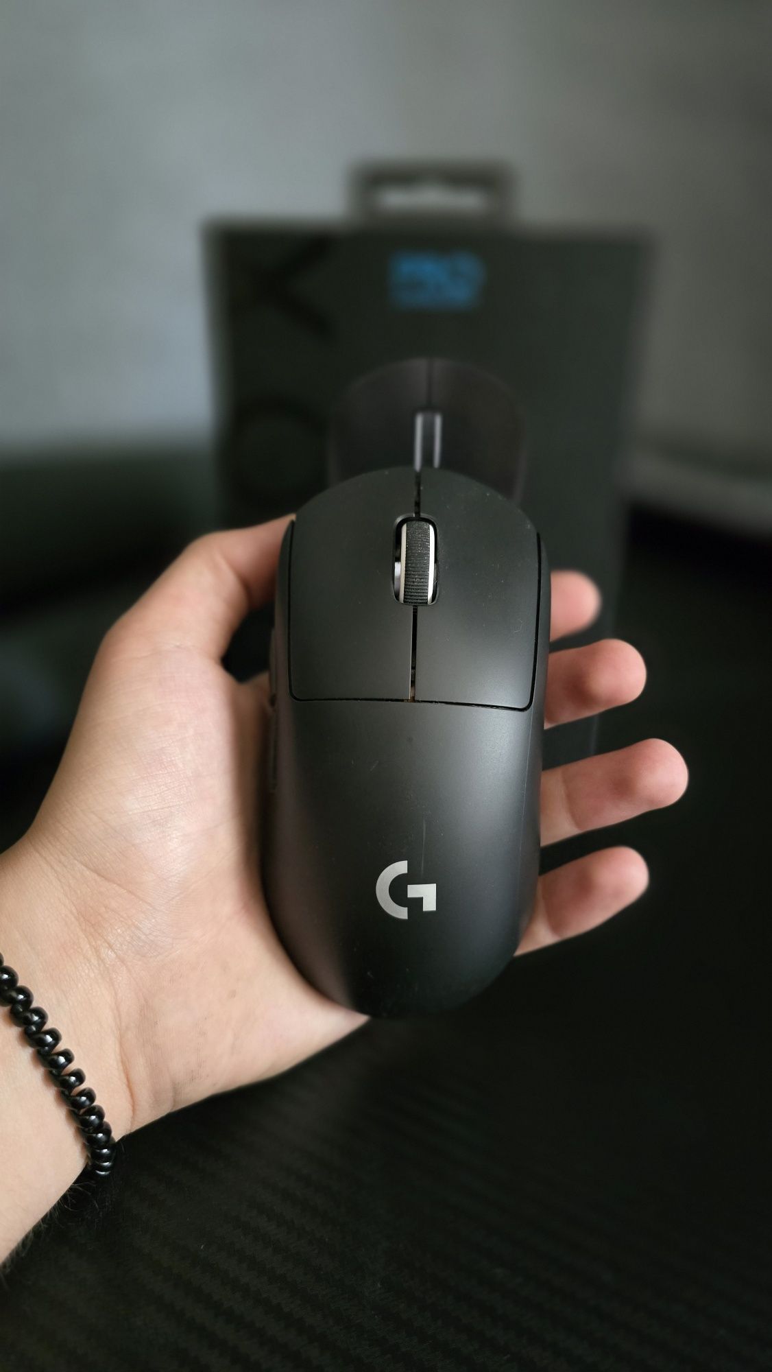Гейминг мишка Logitech - PRO X SUPERLIGHT, оптична, безжична, черна