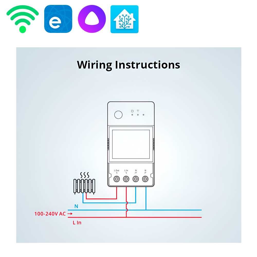 Sonoff Pow Elite 20A - Релейный Модуль с Энергомониторингом