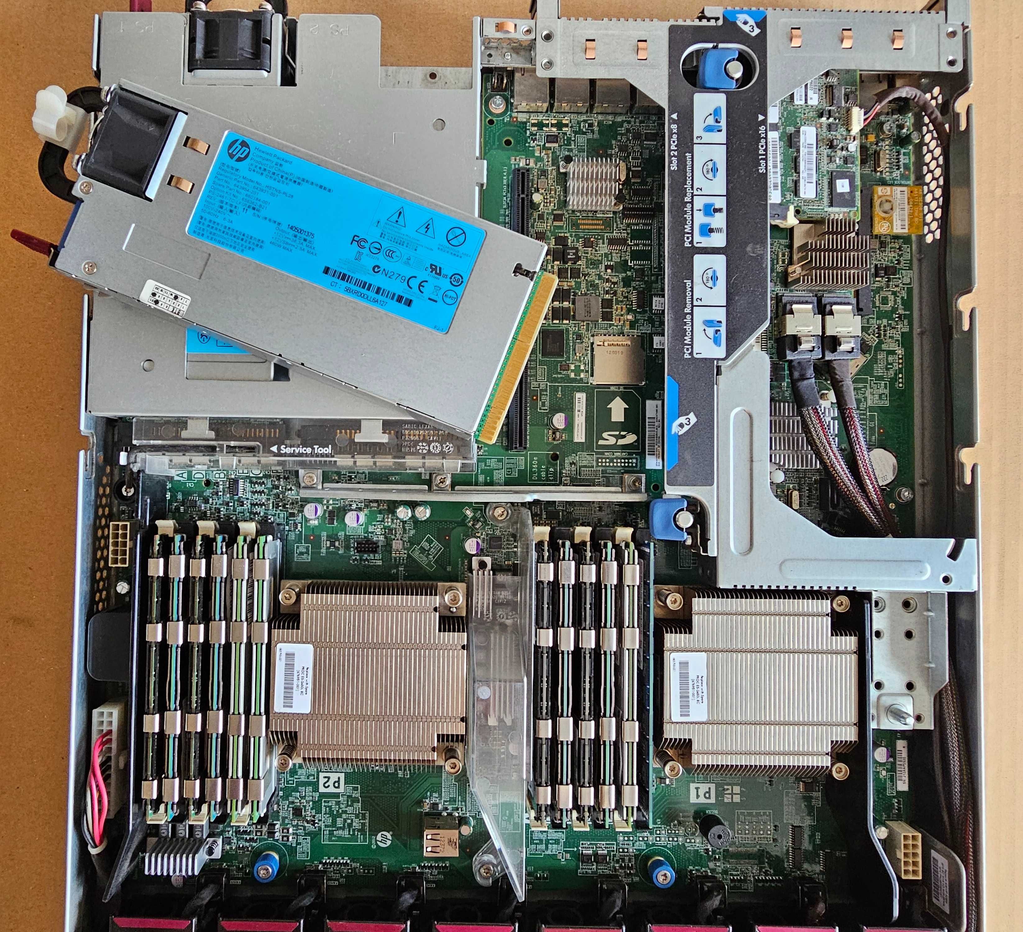 Server Hosting HP DL-360e Gen8 2 Xeon 80Gb ram 1TB SSD Raid Ctr 2xPSU