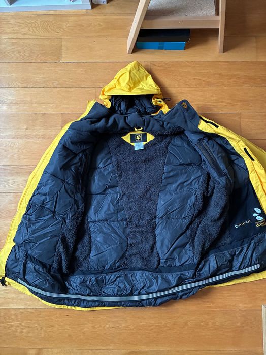 Ски яке Jack Wolfskin XLL - гъши пух + TEXAPORE, неползвано, жълто
