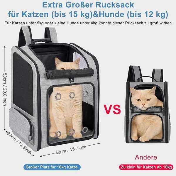 Rucsac FASRIOU pentru Pisici mari până la 15 kg