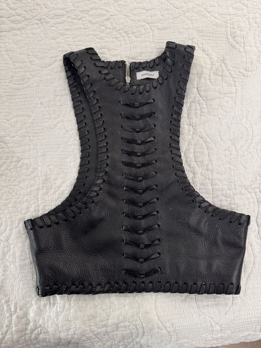 Елек от естествена кожа Enigma Leather