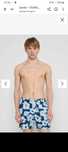 Sandro, Pantaloni scurți de baie cu imprimeu floral, Albastru, S