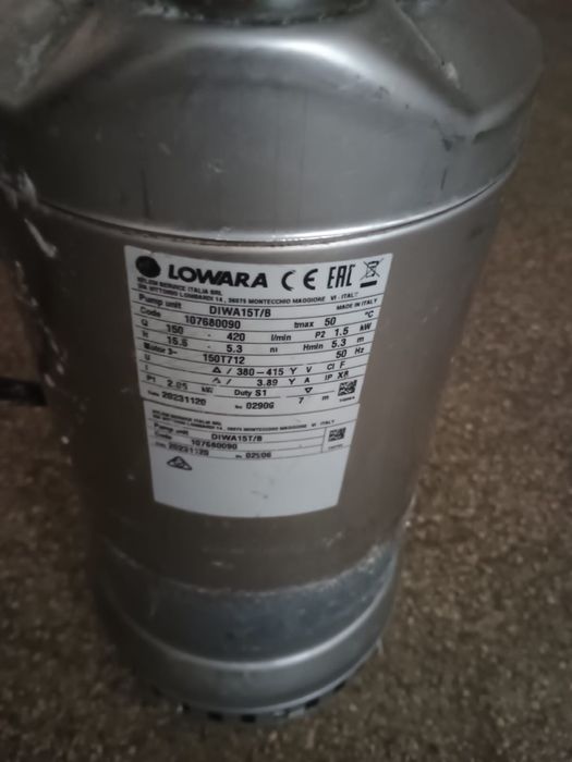 Pompa submersibila LOWARA DIWA 15T/B