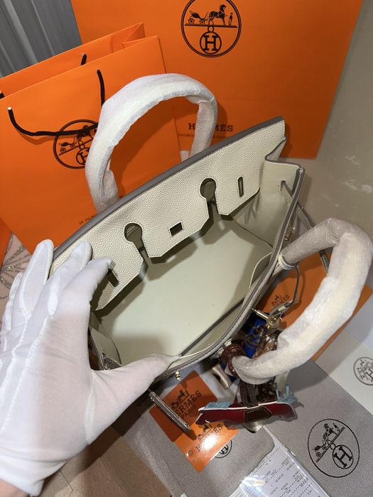 Geanta Hermes Birkin 35cm Crem/Accesorii Gold