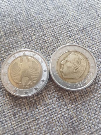 Vand 2 monede de 2 euro din 2002