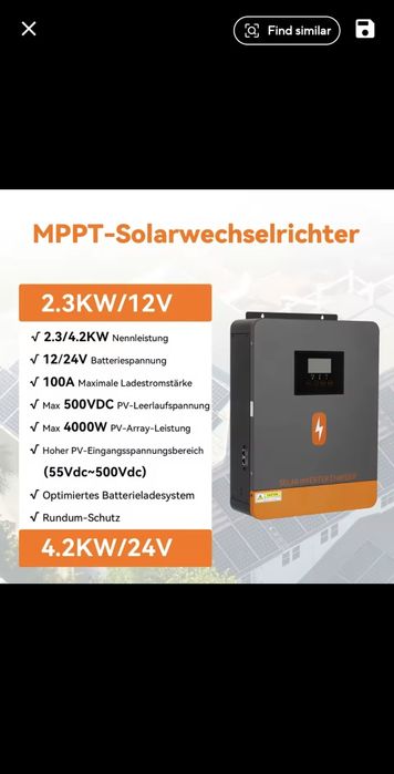 INVERTER HYBRID SOLAR PowMr 2,3kw/4,2kw, model 2025