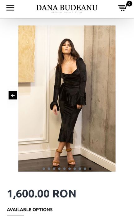 Rochie Dana Budeanu Velvet Corset Frill