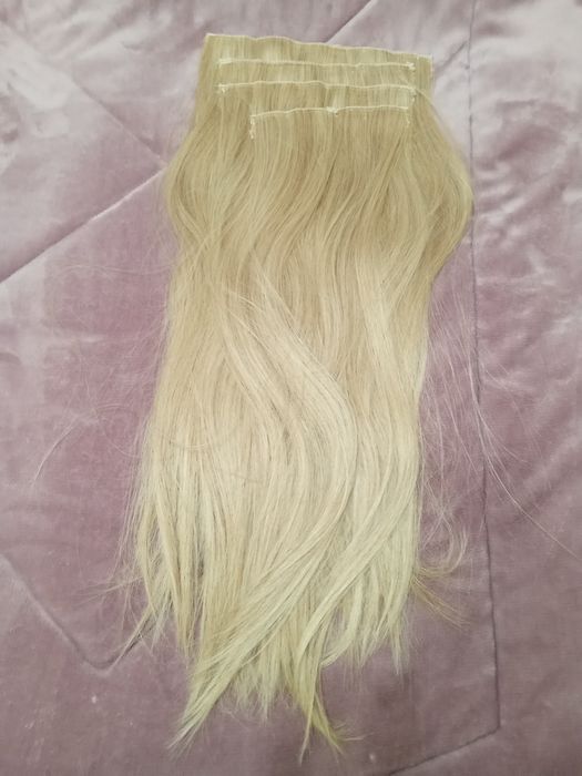 Реми коса, естествена, светло руса