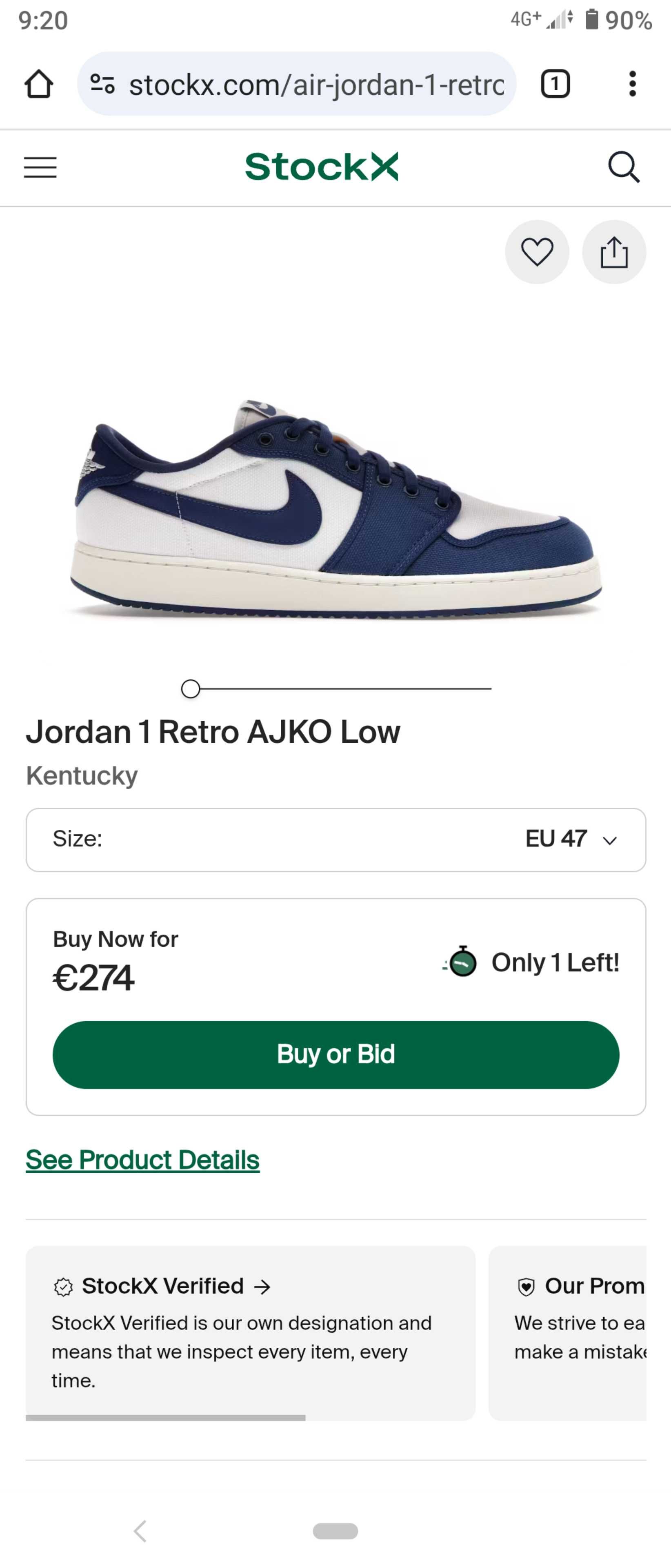 Nike Jordan Retro AJKO Low 52,5