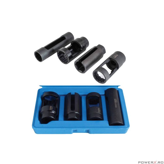 Set tubulare pentru demontat injectoare diesel 1/2", 4 piese, VW, BMW,