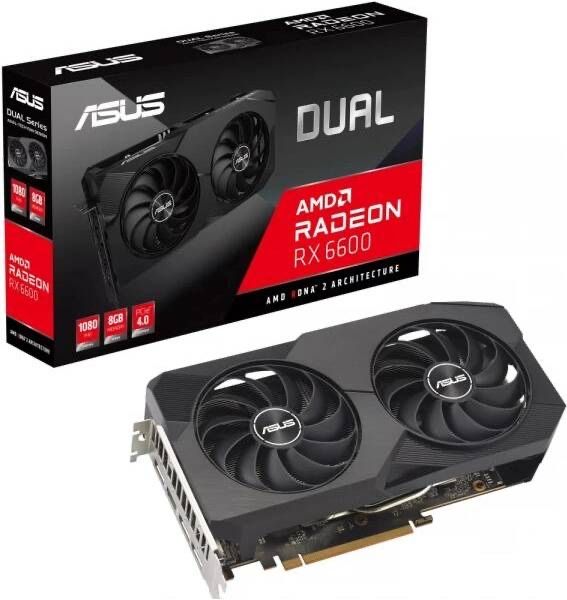 ASUS Radeon RX 6600 DUAL 8GB в гаранция до 2027