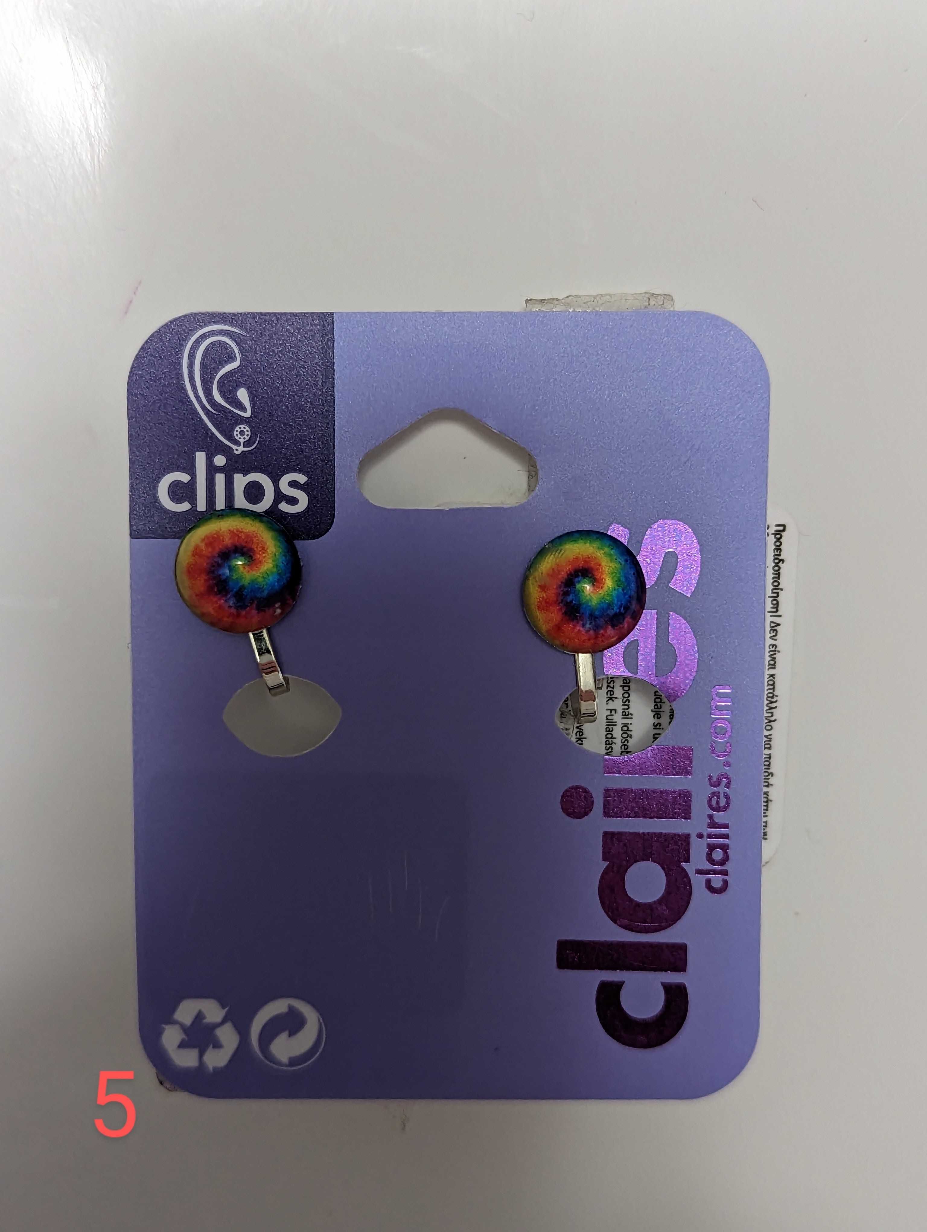 Детски обеци клипс Claire's