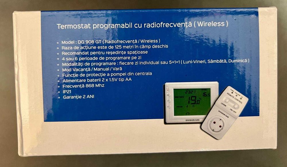 Termostat Division Gas DG908 GT - Wireless - Alb