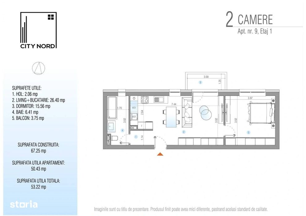 2 camere ETAJ 1 - Pret lansare - Incalzire pardoseala - Geam Tripan