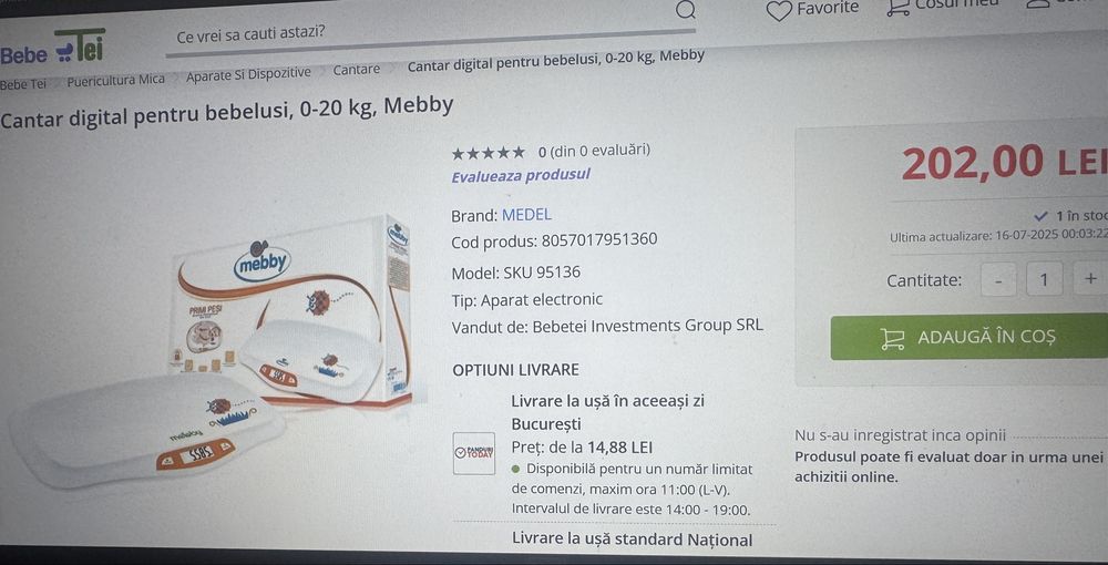 Cantar bebelusi Mebby