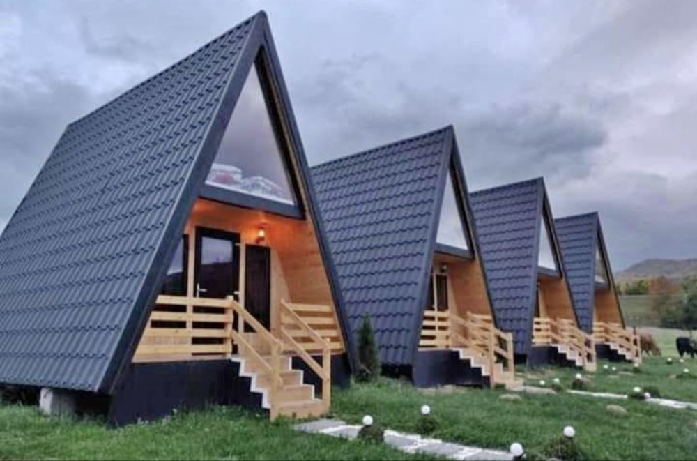 Vand case din lemn si pe structura metalica