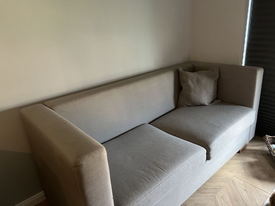 Сив разтегателен диван