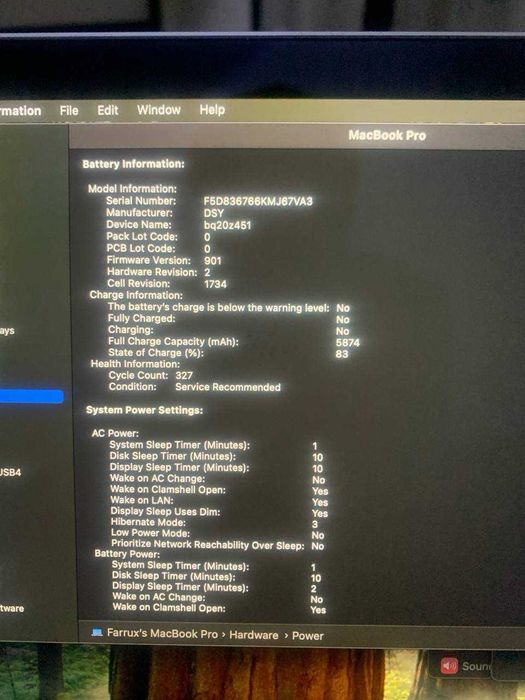 MacBook Pro Ram 32 GB 1 TB SSD 15 inch 2018