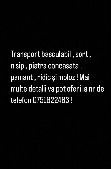 Transport basculabil