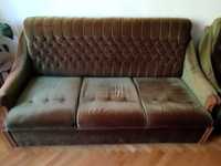 Разтегателен диван тройка с два фотьойла