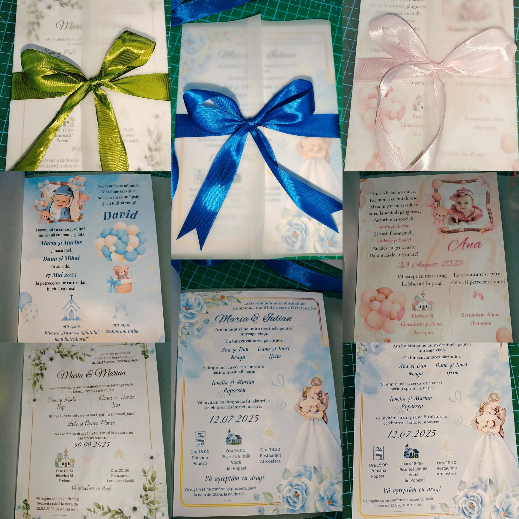 Invitații botez/nuntă