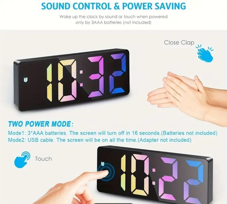 Ceas digital Led cu afișaj mare