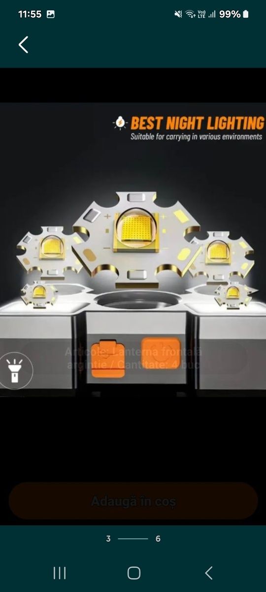 Lanterne LED reîncărcabile de cap