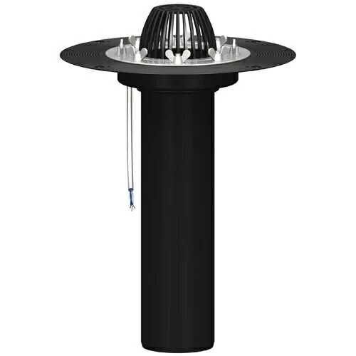 Воронка кровельная  с прижимным фланцем и электрообогревом 110х600 мм