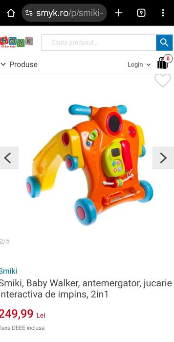 Antemergator 3 in 1 Smiki Baby Walker