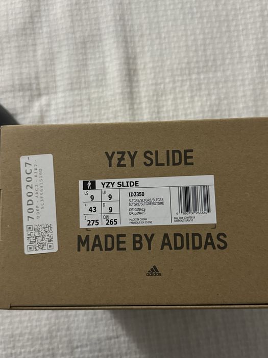 Adidas Yeezy Slide slate grey размер 43