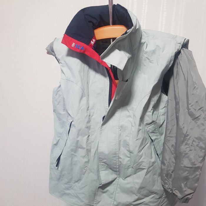 2x1Професионално яке waterproof Windproof яхтскрити ръкави качулка/S