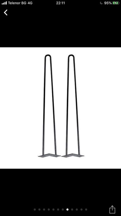 Метални крака за мебели тип ФИБА / hairpin legs Реална цена!