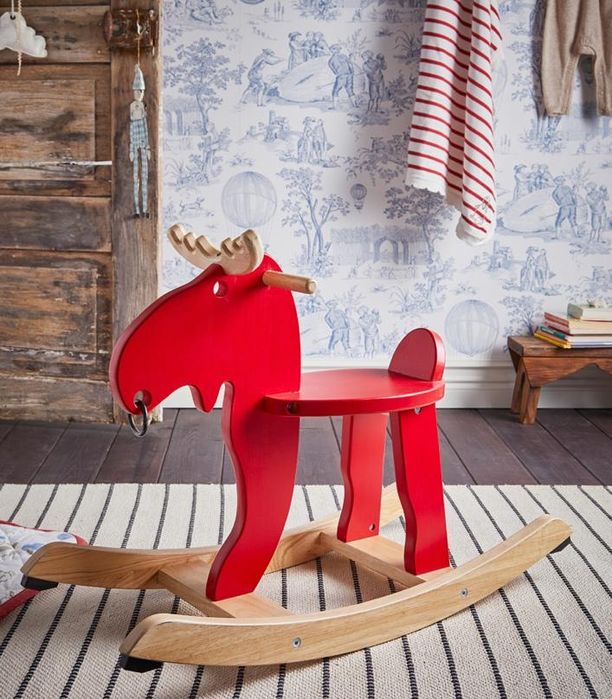 Качалка Икеа натуральное дерево