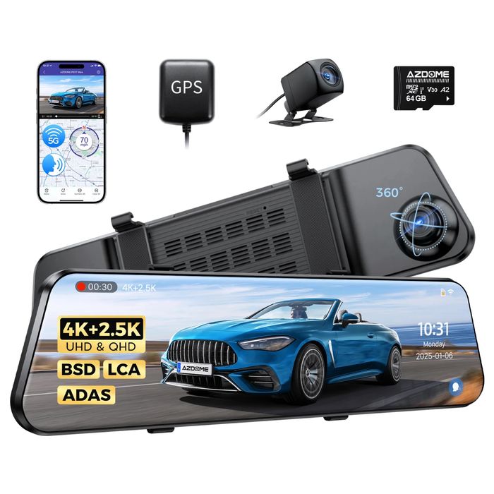 Зеркало видеорегистратор Azdome PG17 MAX Wi-Fi