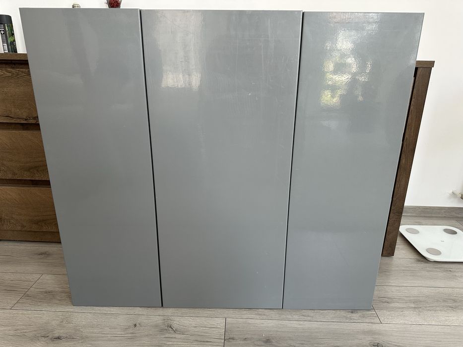 Dulap MDF baie suspendat, gri, 90 x 100 X 15 cm • GoodHome Imandra