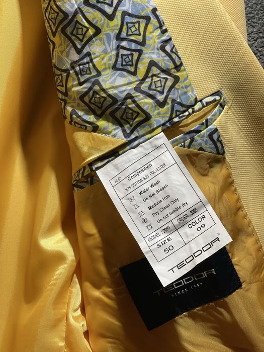 Чисто Ново мъжко спортно сако TEODOR - размер 50 M, L - жълто