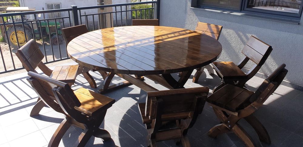 Masa rotunda scaun banca foisor, terasa, filigorie