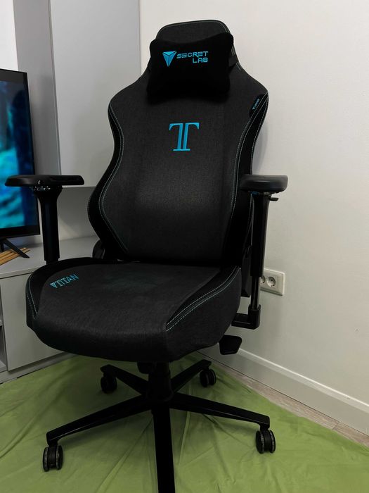 Scaun ergonomic Secretlab TITAN 2020 Charcoal Blue + pernă originală