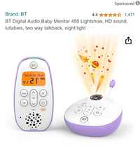 Baby monitor cu lumini proiectate pe tavan, 18 melodii,Etc