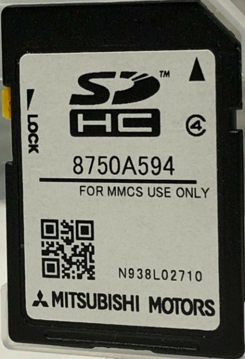 W-15 W-17 Mitsubishi 2024 MMCS 8750A594 Sd Card Map Europe Сд Карта