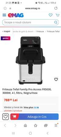 Friteuza Tefal Family Pro Access FR5030, 3000W, 4 l, filtru,