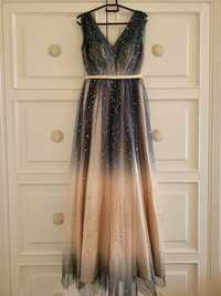 Вечернее Платье Омбре от Динары Сатжан, размер регулируется от XS до M