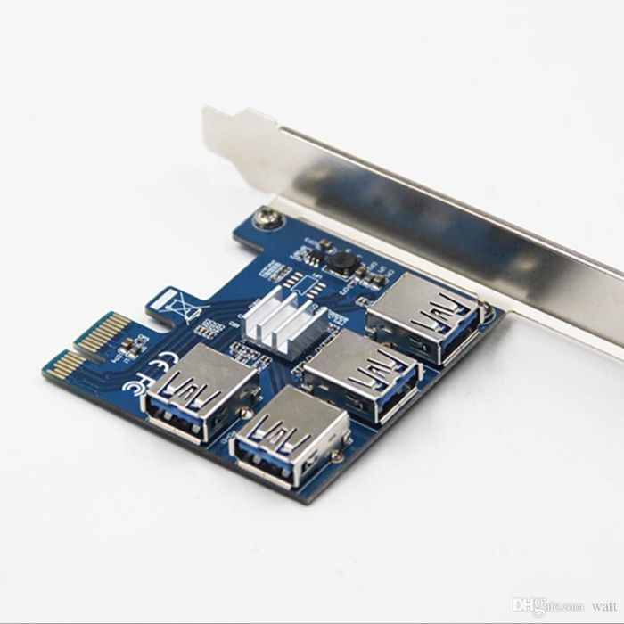 1-to-4 PCI-E extender - адаптер за увеличаване на PCI-e слот. 1-to-2